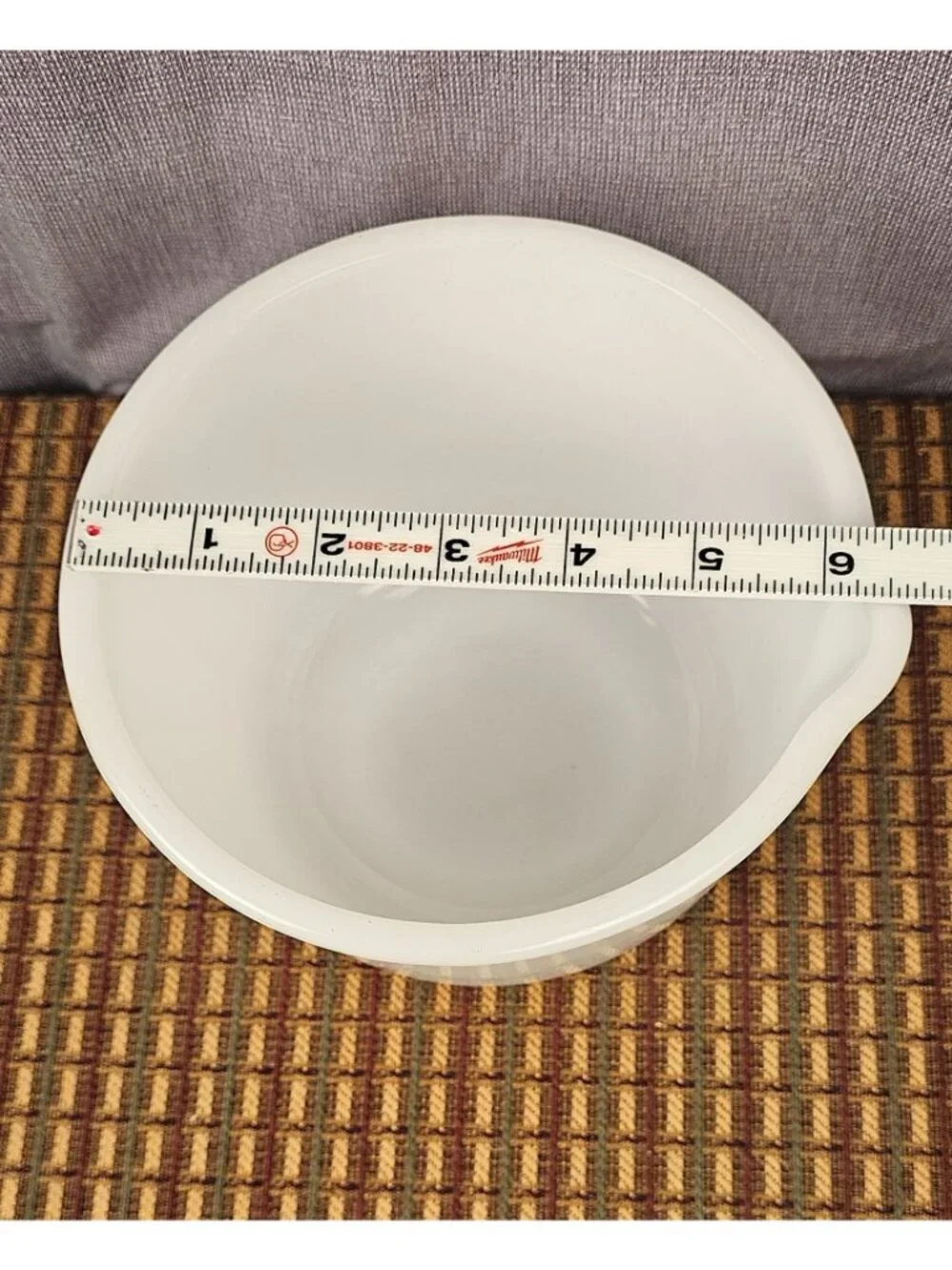 Glasbake 20 White Mixing Bowl For Sunbeam 7